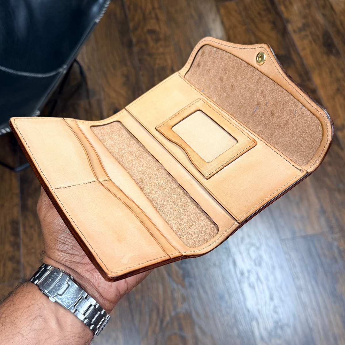 Janice Long Wallet – Hand-Stamped Artisan Edition