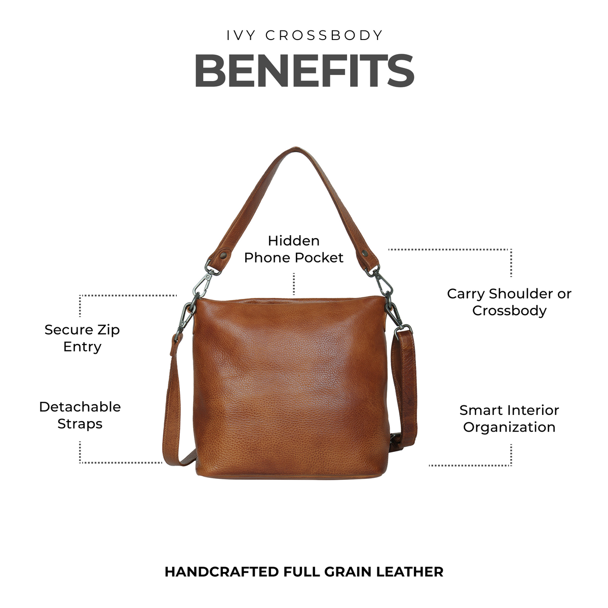 Ivy Leather Crossbody Bag