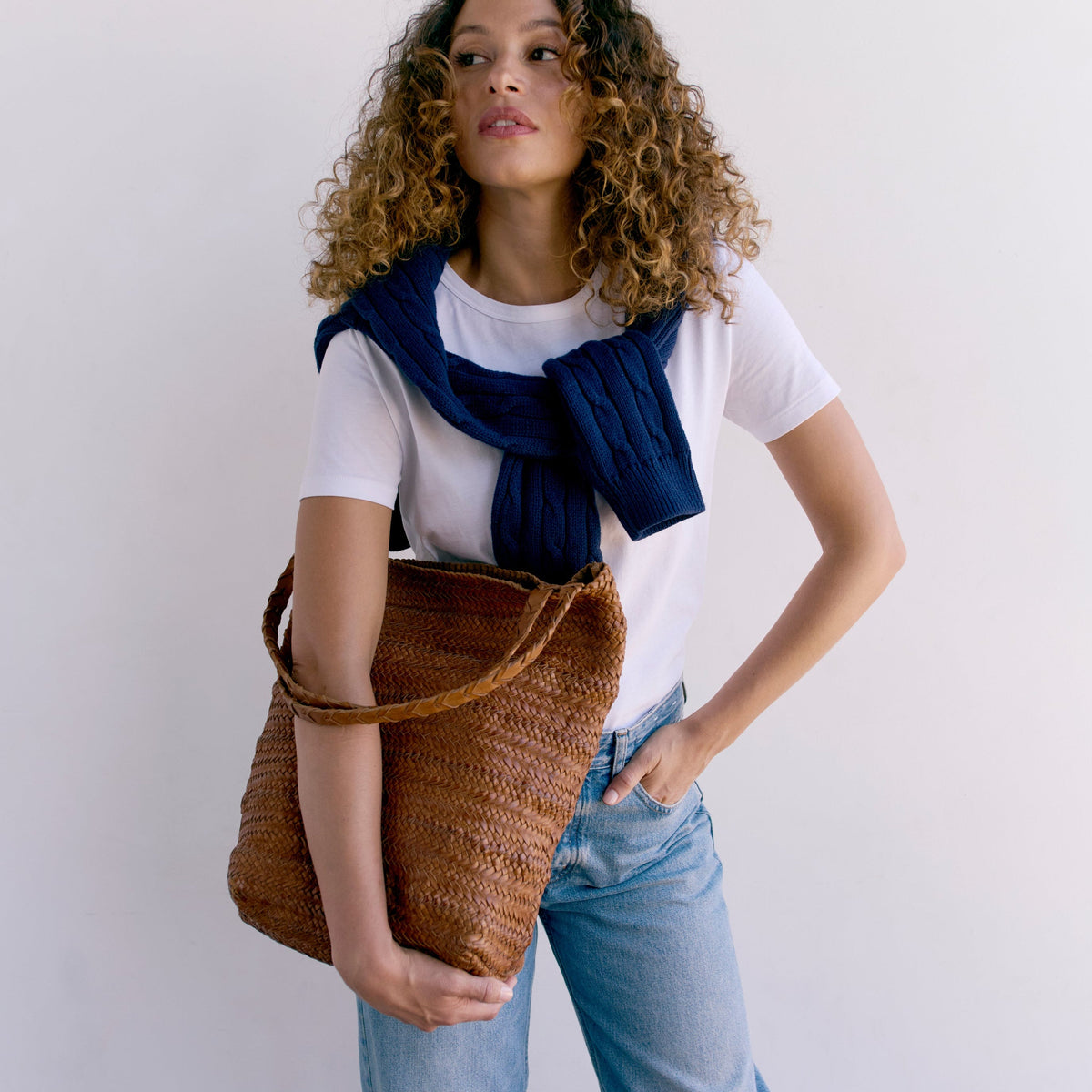 Studio Leather Tote Bag