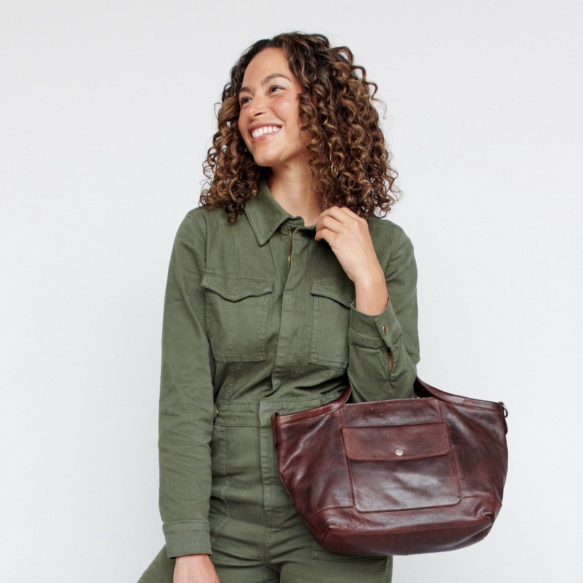Claire Leather Crossbody Bag