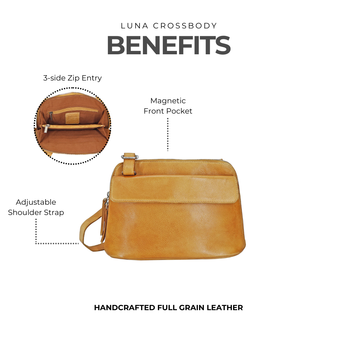 Luna Leather Crossbody Bag