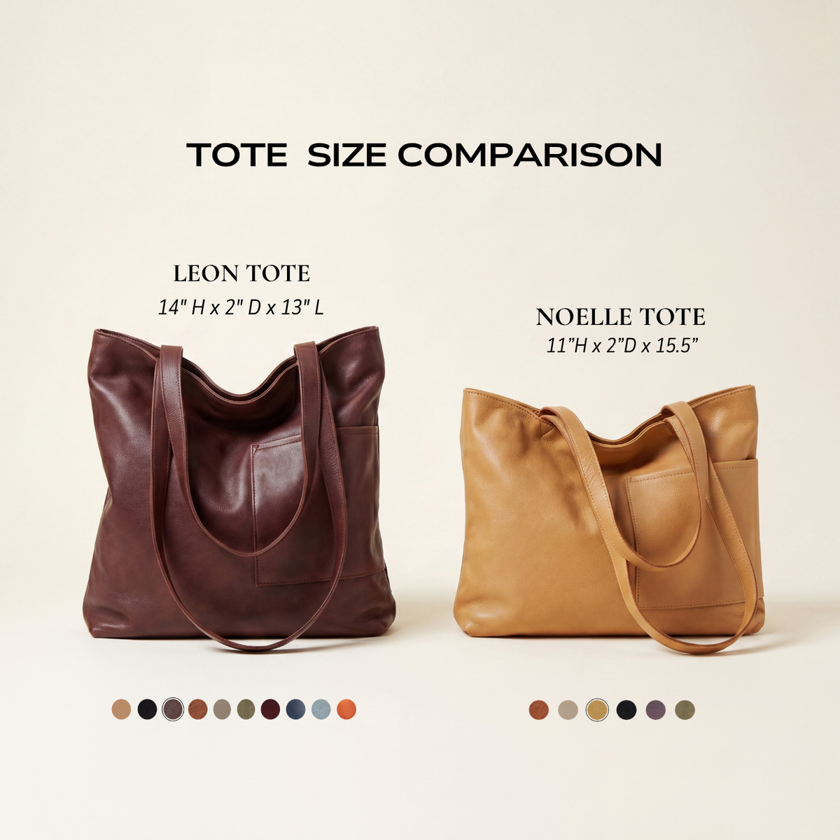 Noelle Leather Tote Bag