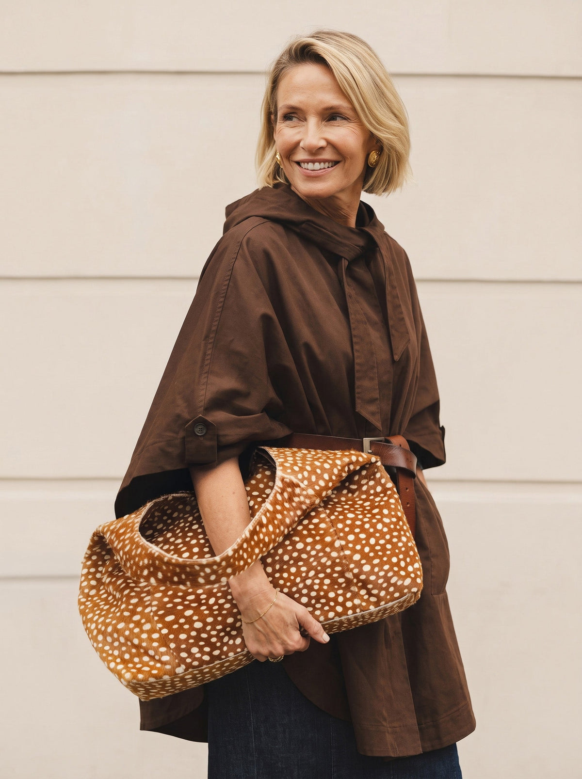 Lindsey Hair On Leather Tote Bag