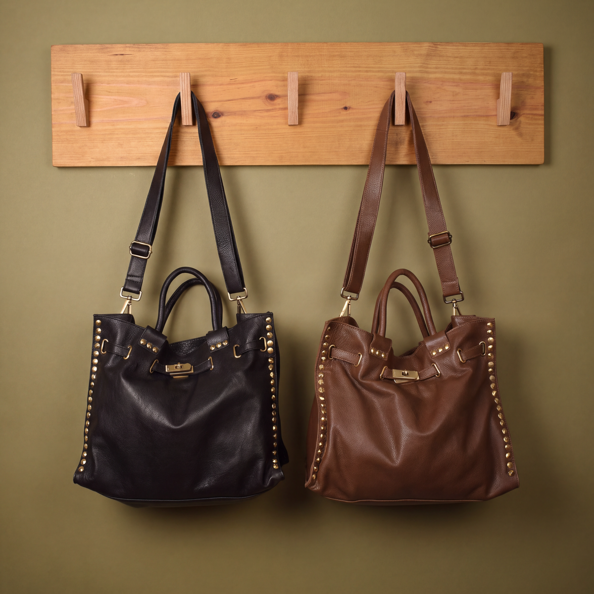 Mare Milled Leather Crossbody Bag