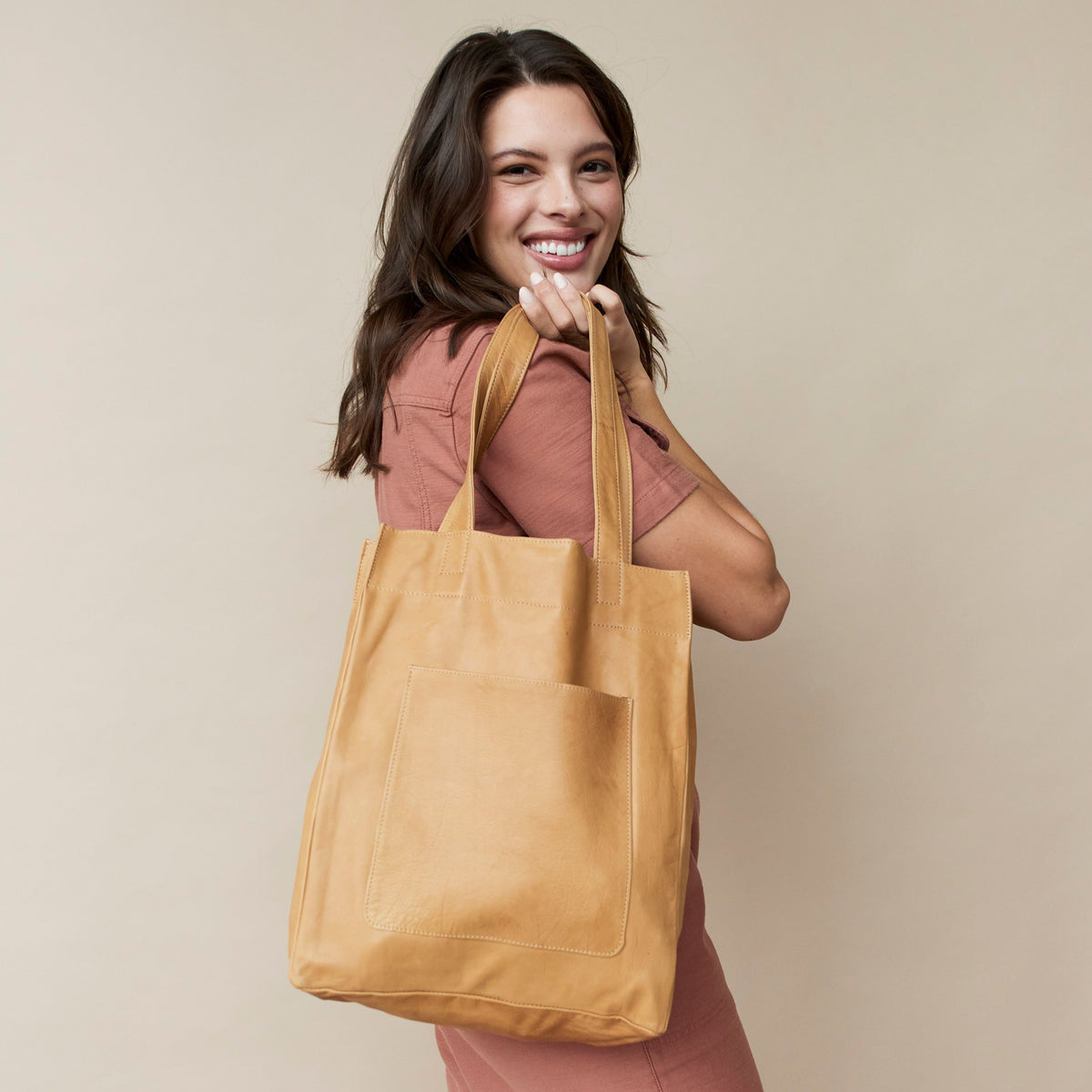 Margie Leather Tote Bag