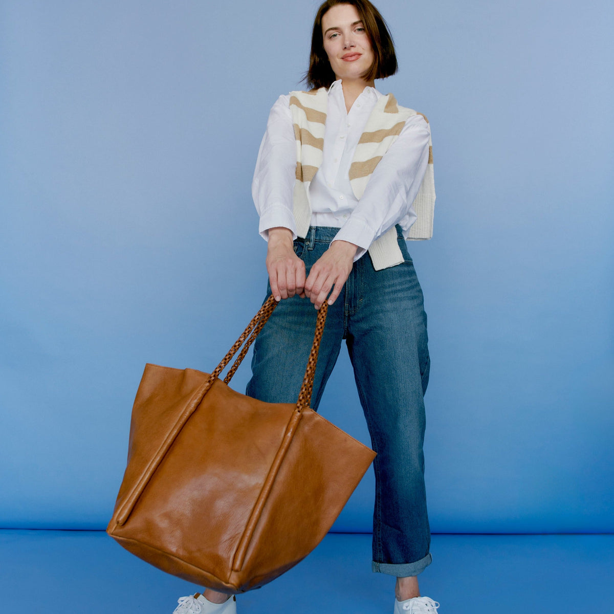 Voyage Leather Tote Bag (Lg)