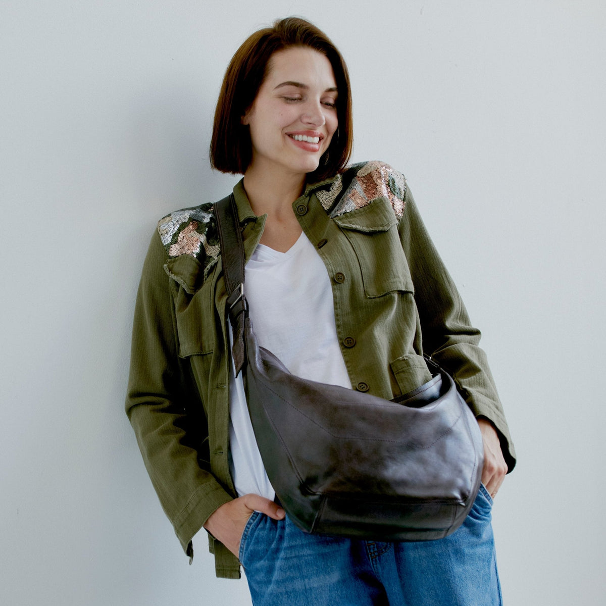 Boone Leather Sling Bag