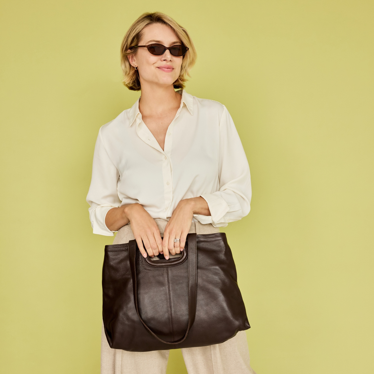 Orly Milled Leather Tote Bag