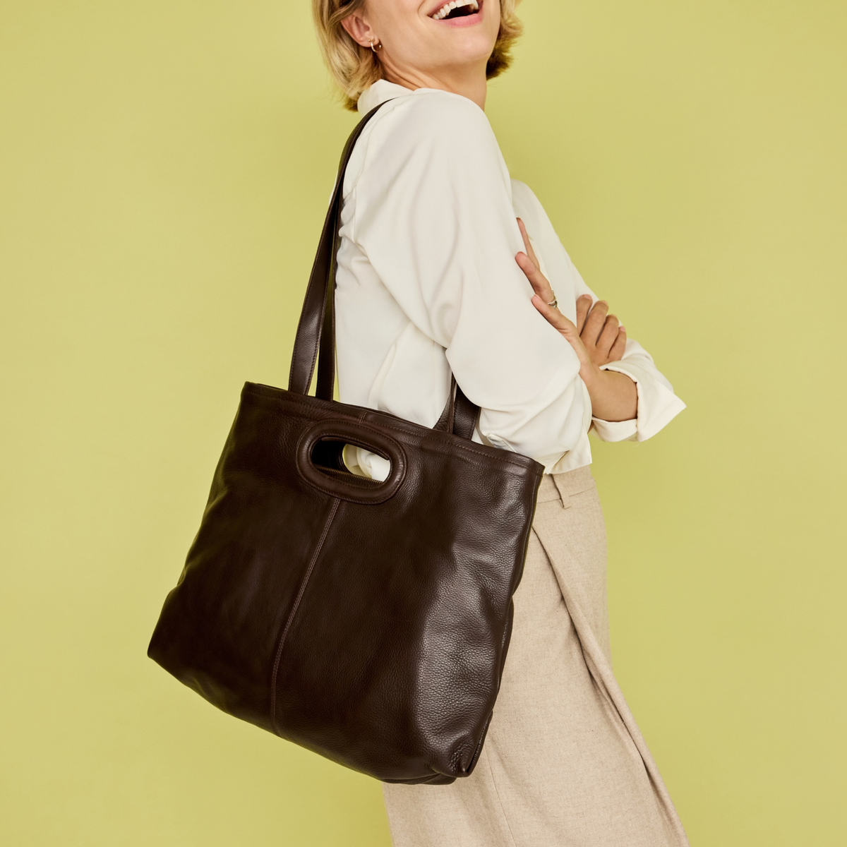 Orly Milled Leather Tote Bag