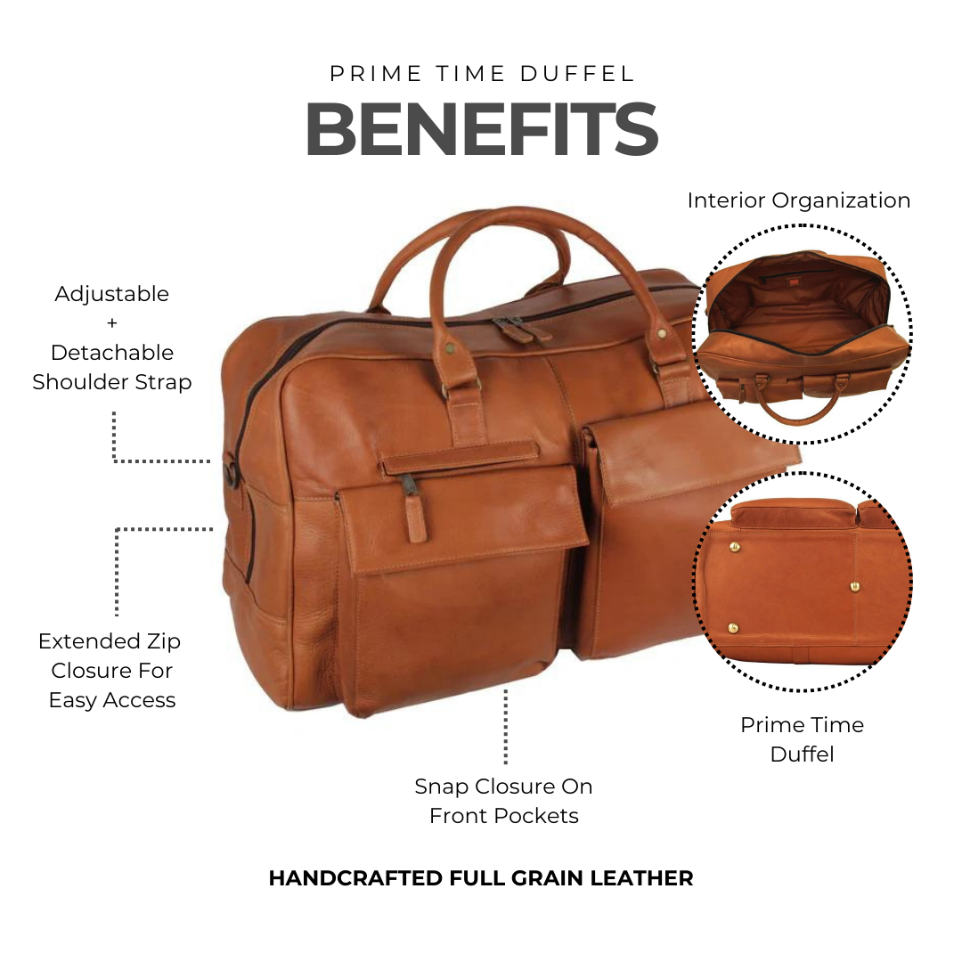Prime Time Leather Duffel Bag