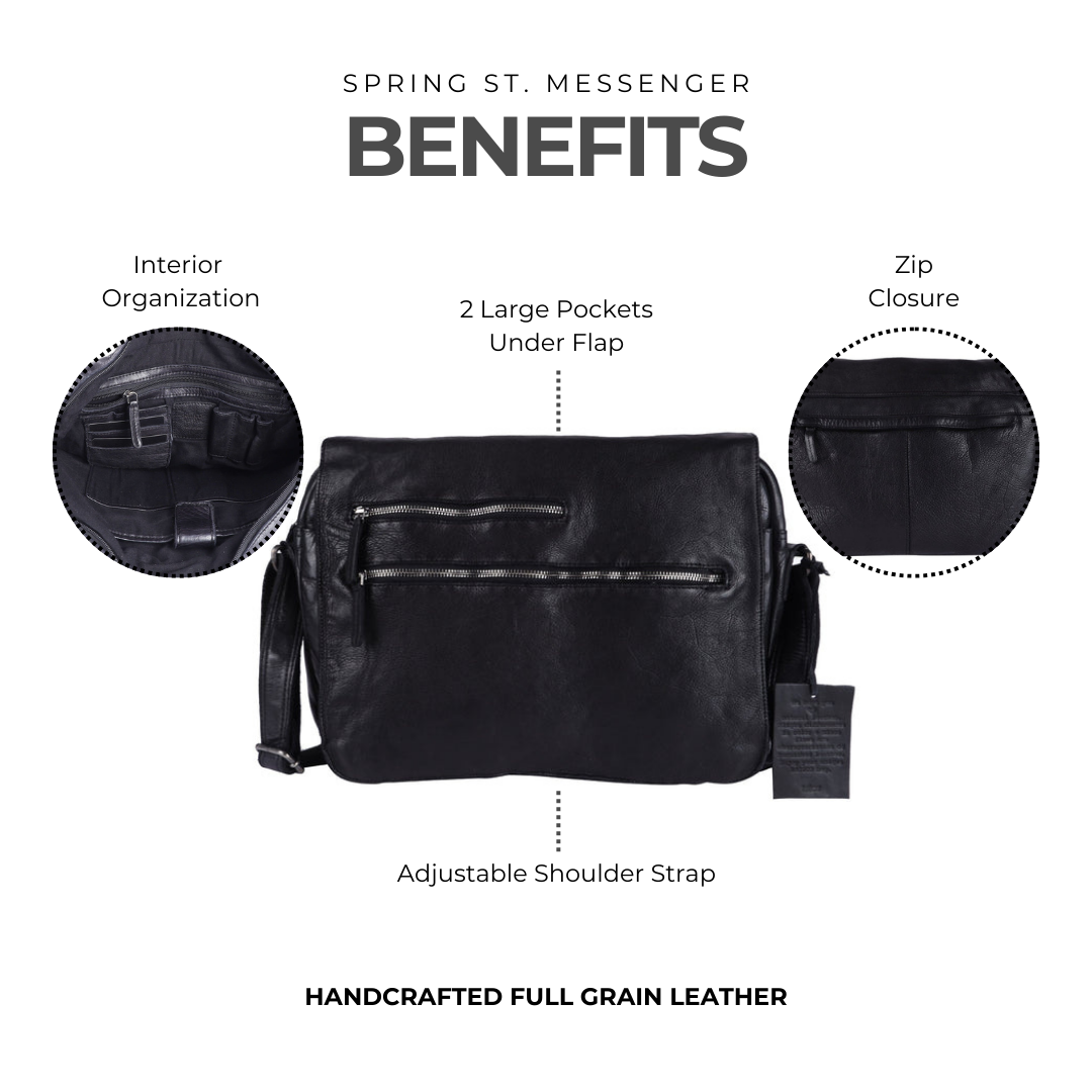 Spring St. Leather Messenger Bag