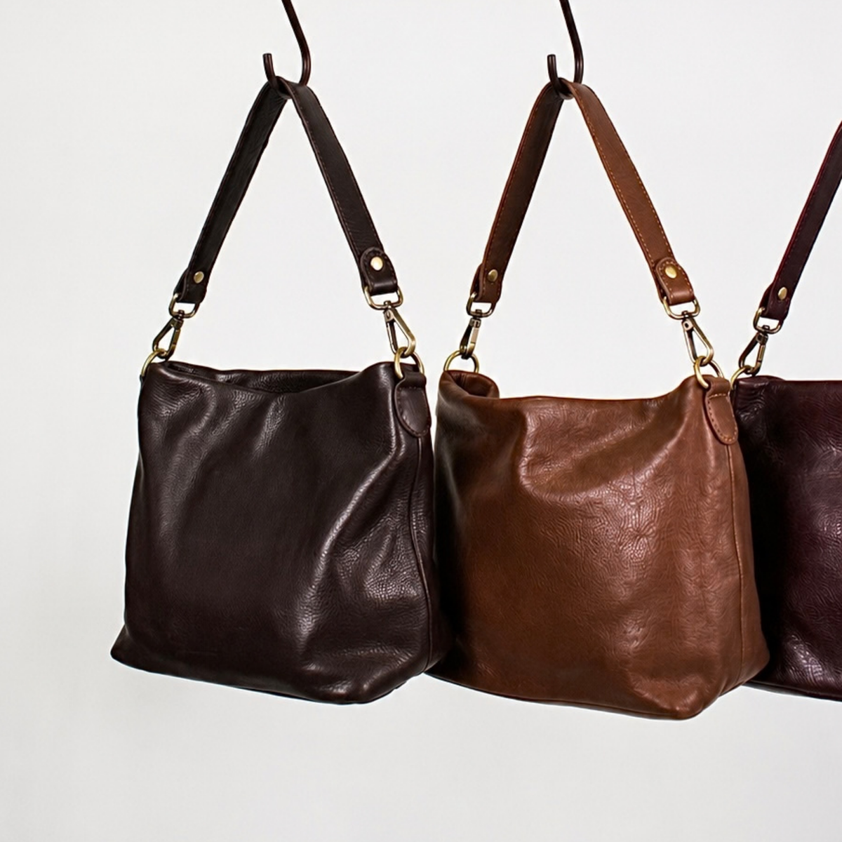 Tabor Milled Leather Crossbody Bag
