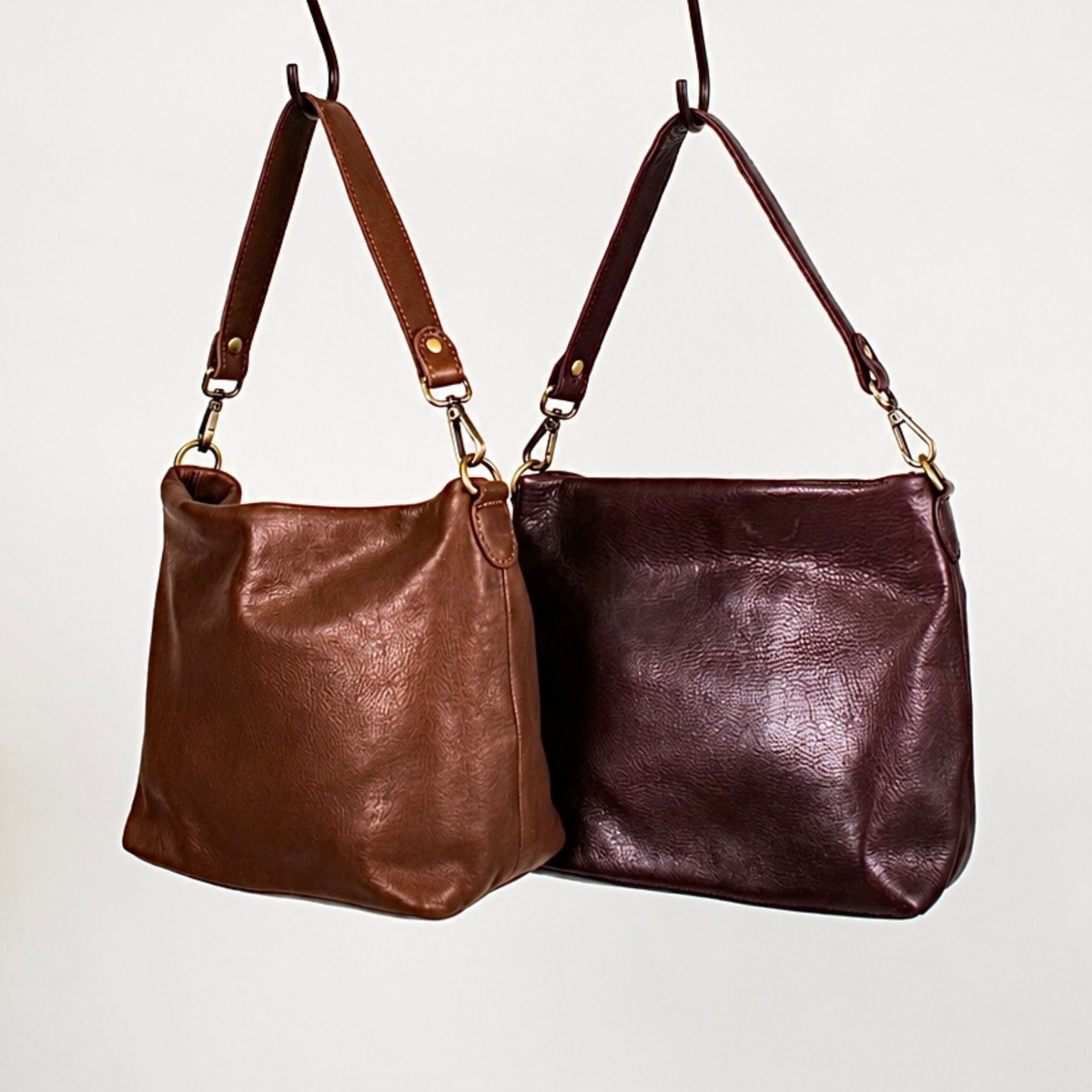 Tabor Milled Leather Crossbody Bag