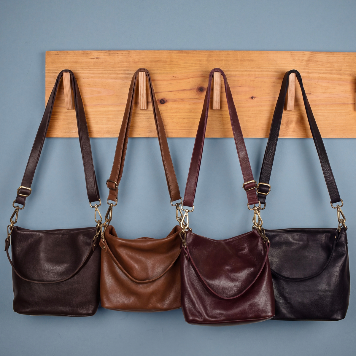 Tabor Milled Leather Crossbody Bag