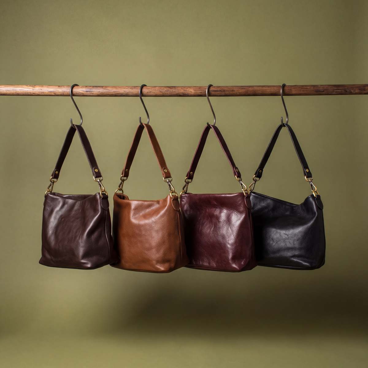 Tabor Milled Leather Crossbody Bag