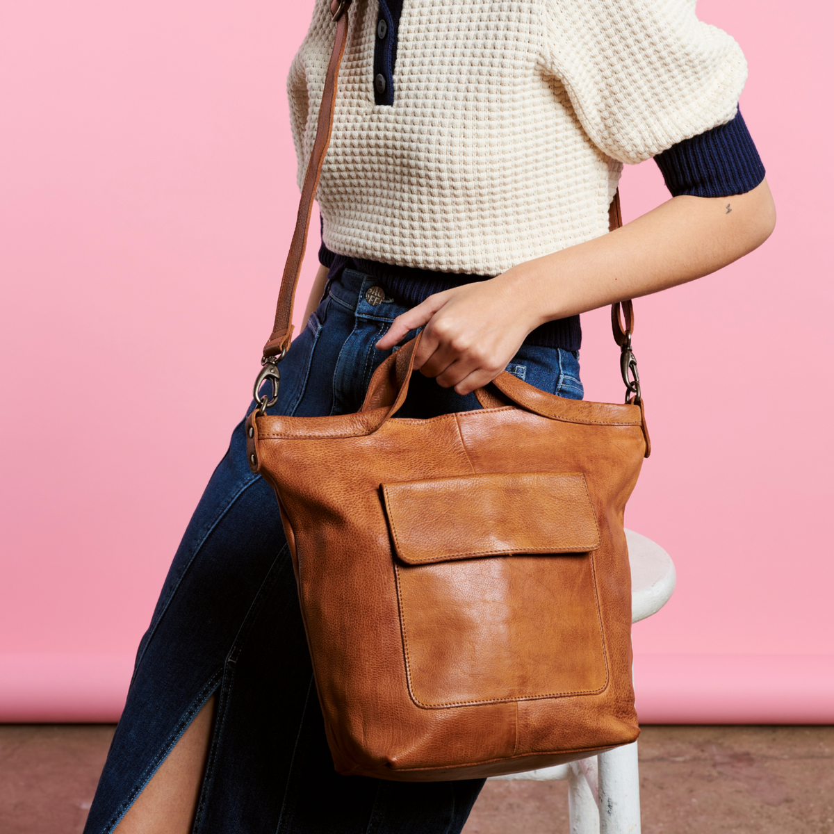 Bianca Leather Crossbody Bag