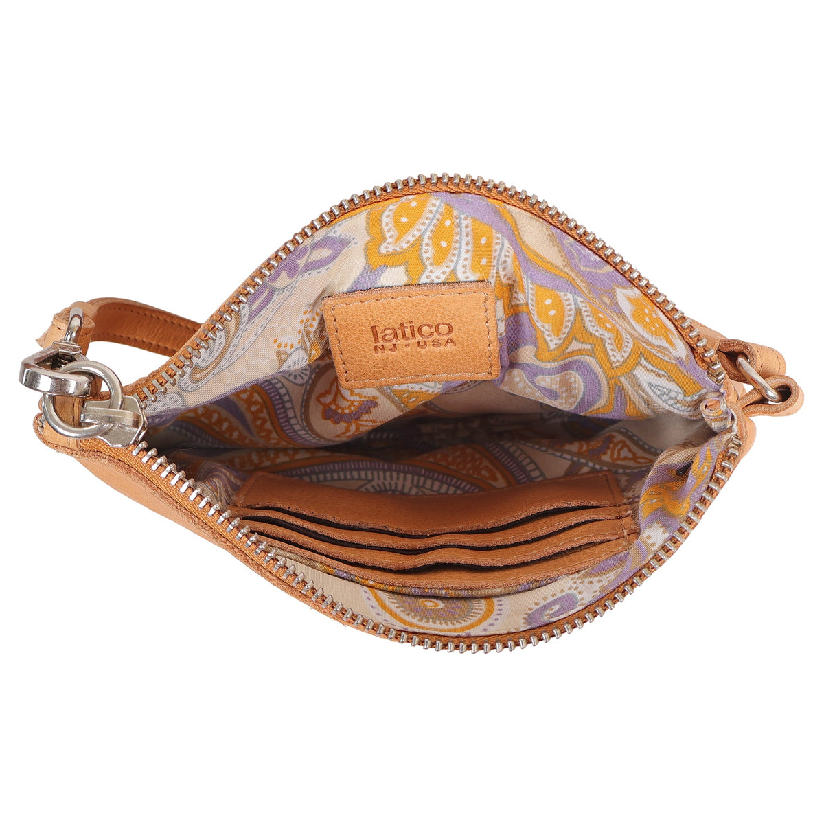 Heart Leather Zip Pouch