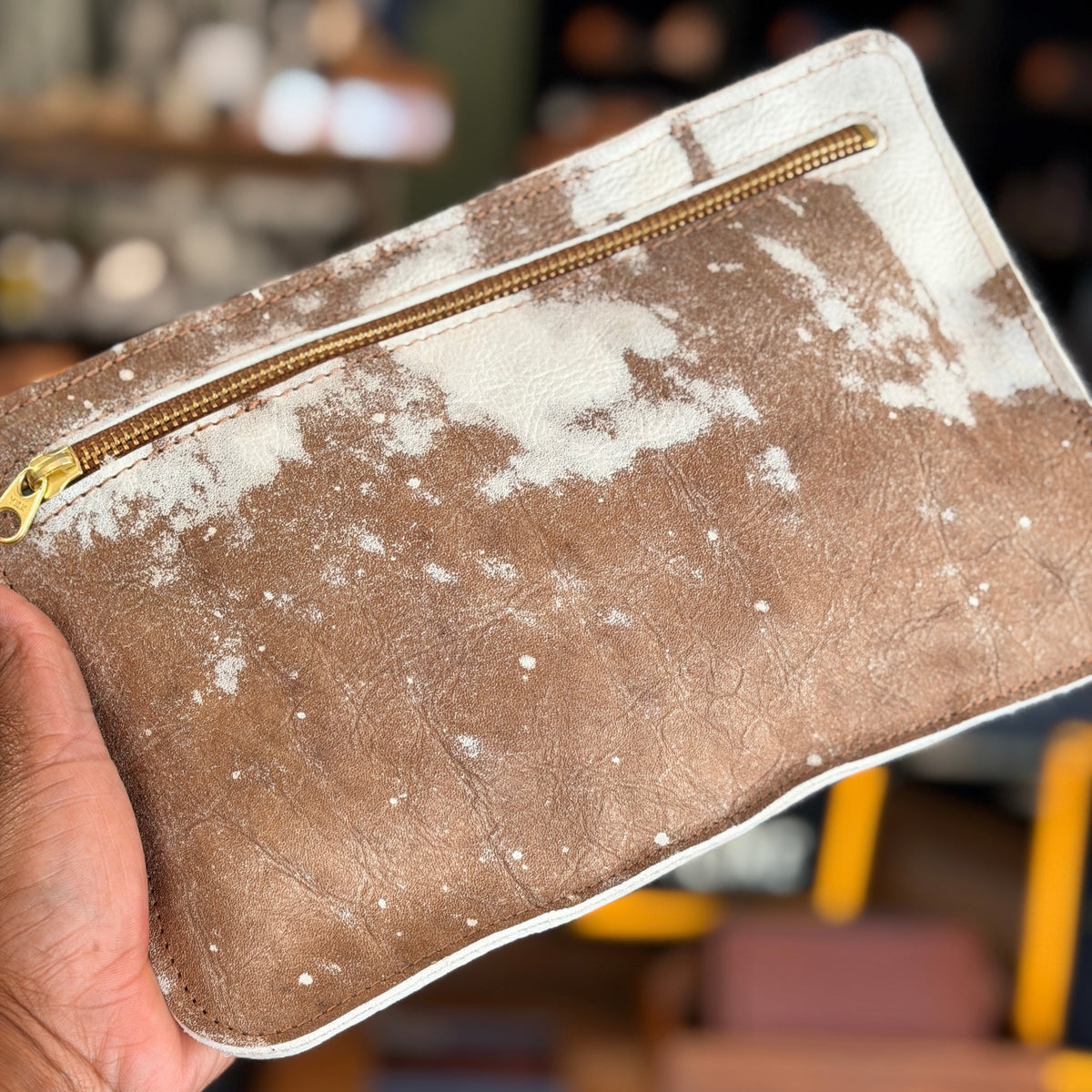 Zipper Bag - Vintage Spotted Cow