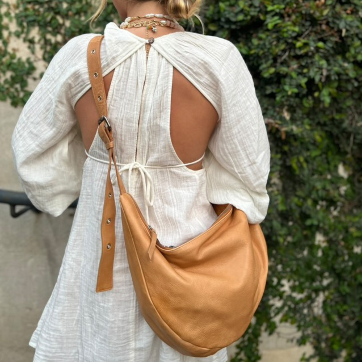 Cabo Oversized Leather Sling Bag