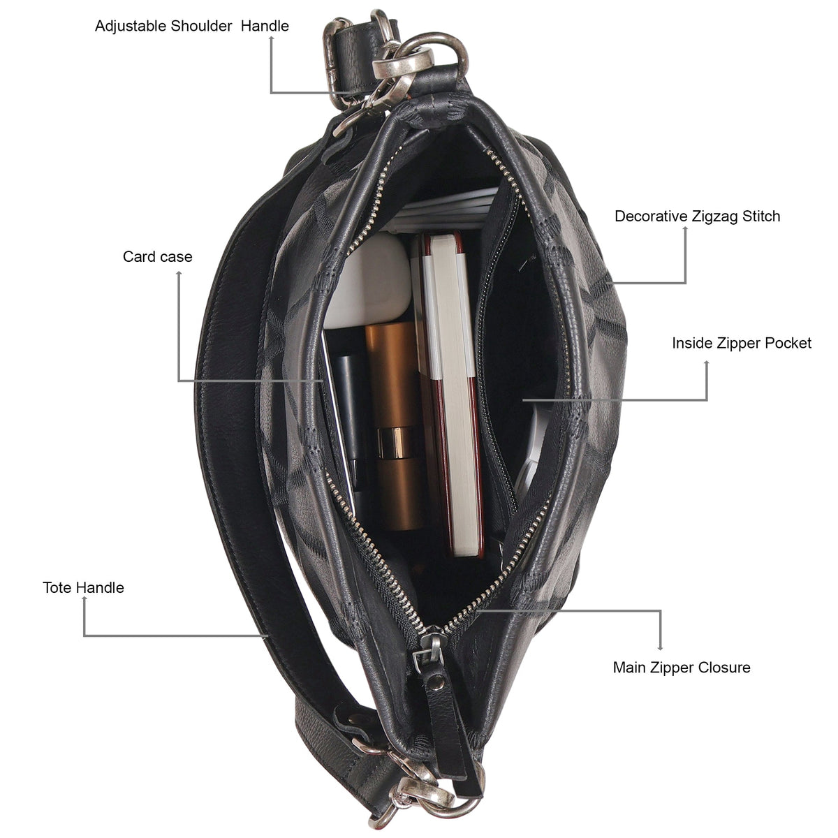 Ivy Diamond Leather Crossbody Bag