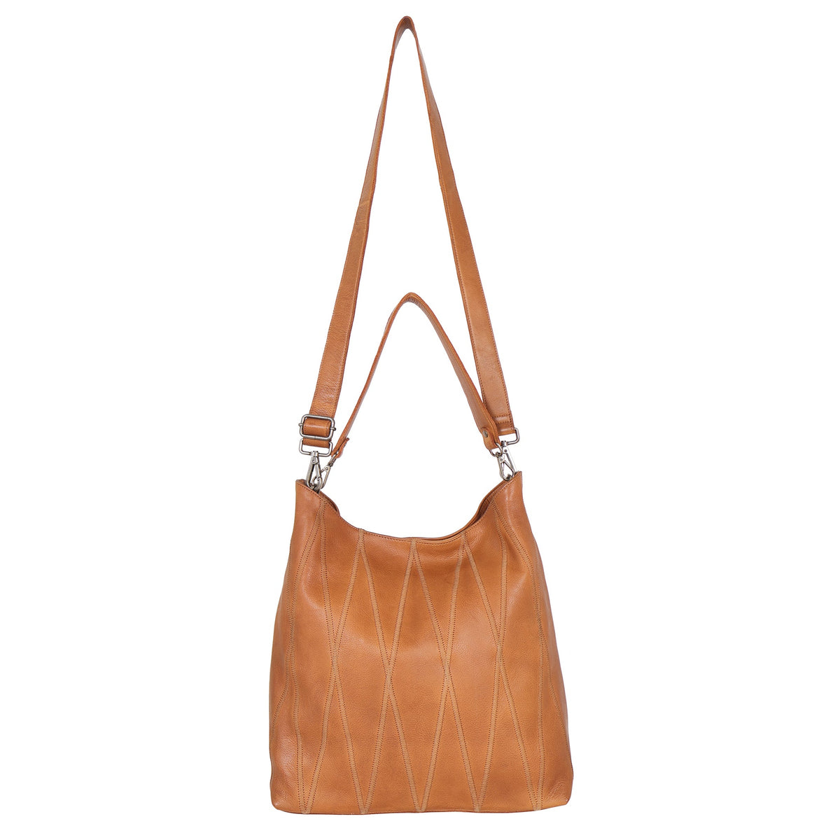 Bree Diamond Leather Shoulder Bag