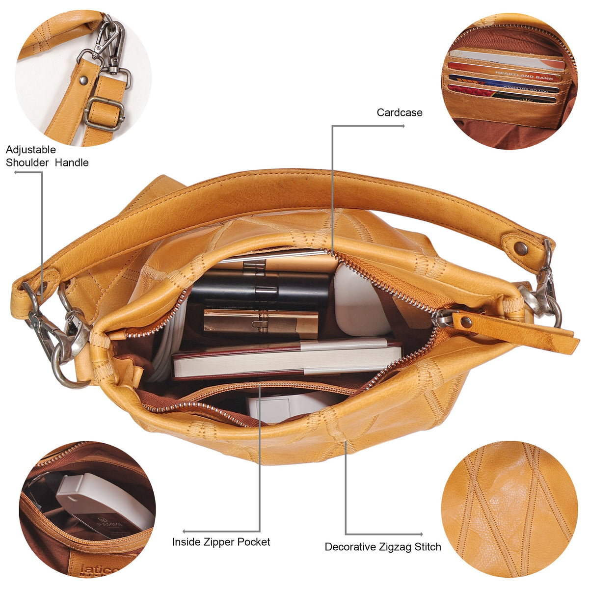 Ivy Diamond Leather Crossbody Bag