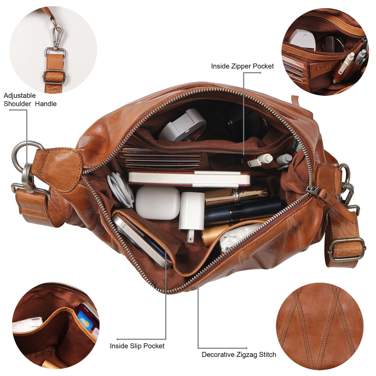 Avery Diamond Leather Crossbody Bag