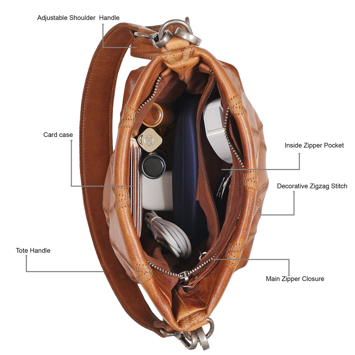 Ivy Diamond Leather Crossbody Bag