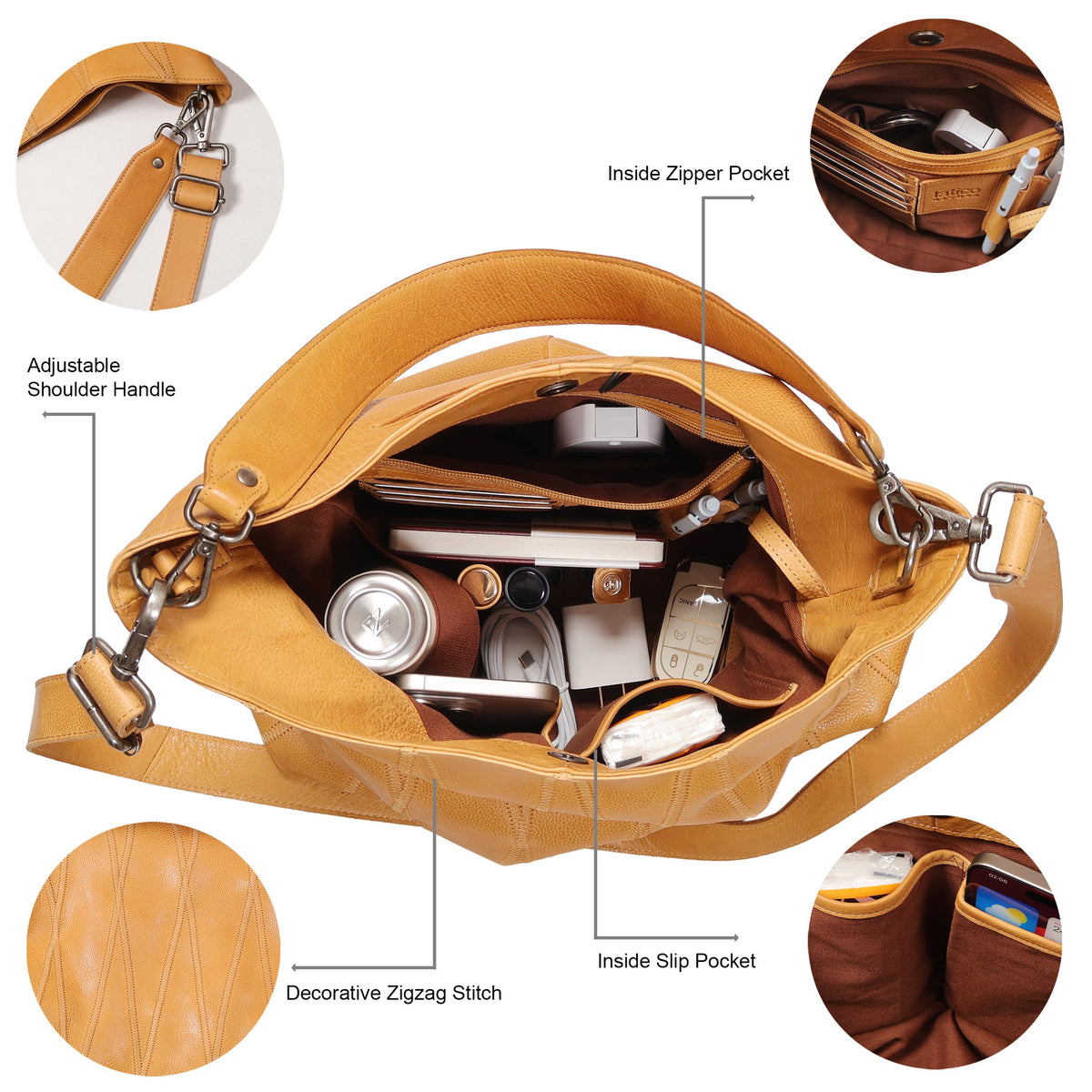 Bree Diamond Leather Shoulder Bag