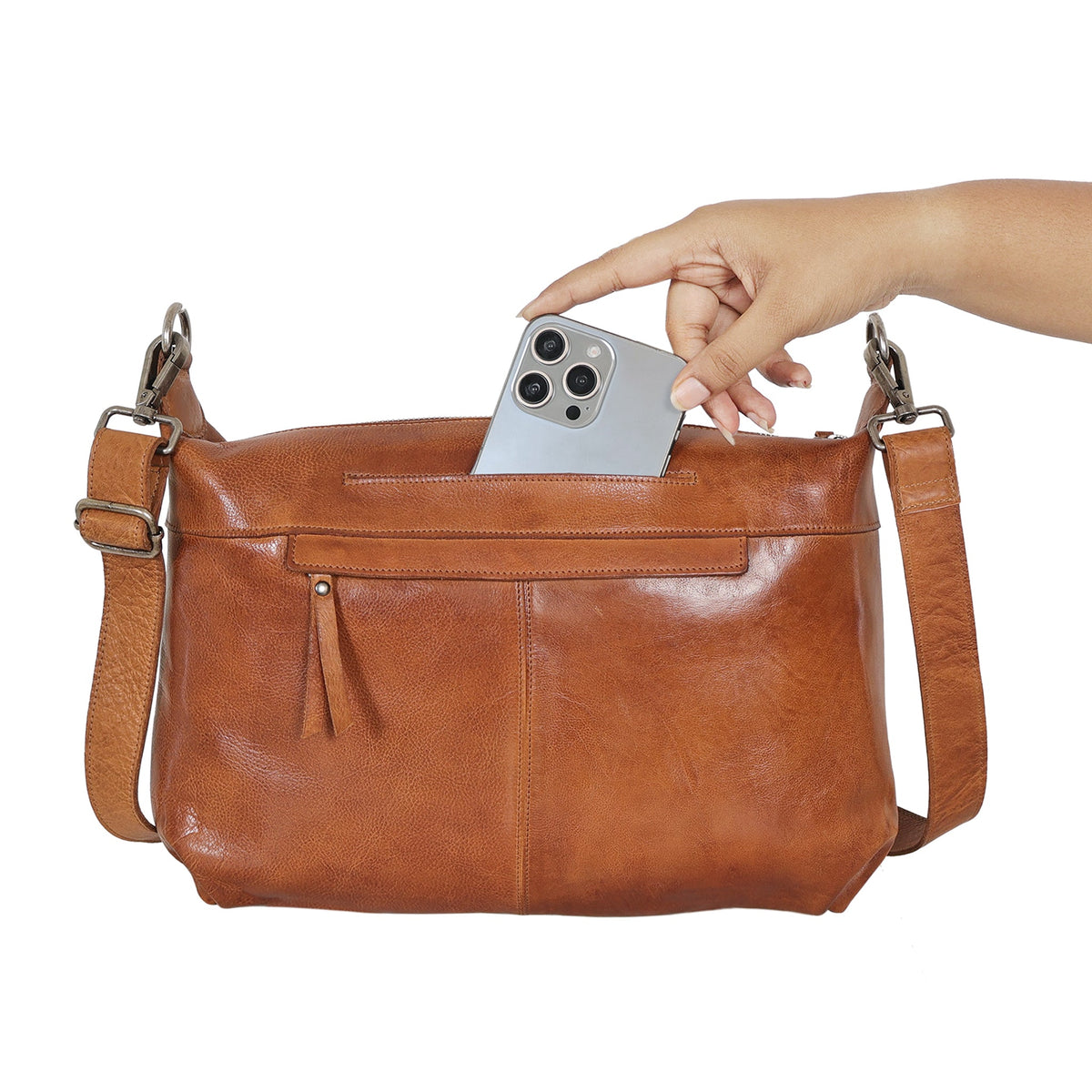 Avery Diamond Leather Crossbody Bag