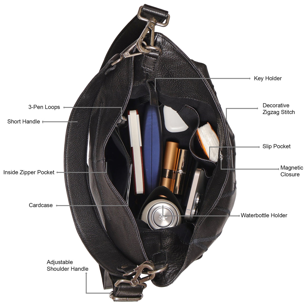 Bree Diamond Leather Shoulder Bag