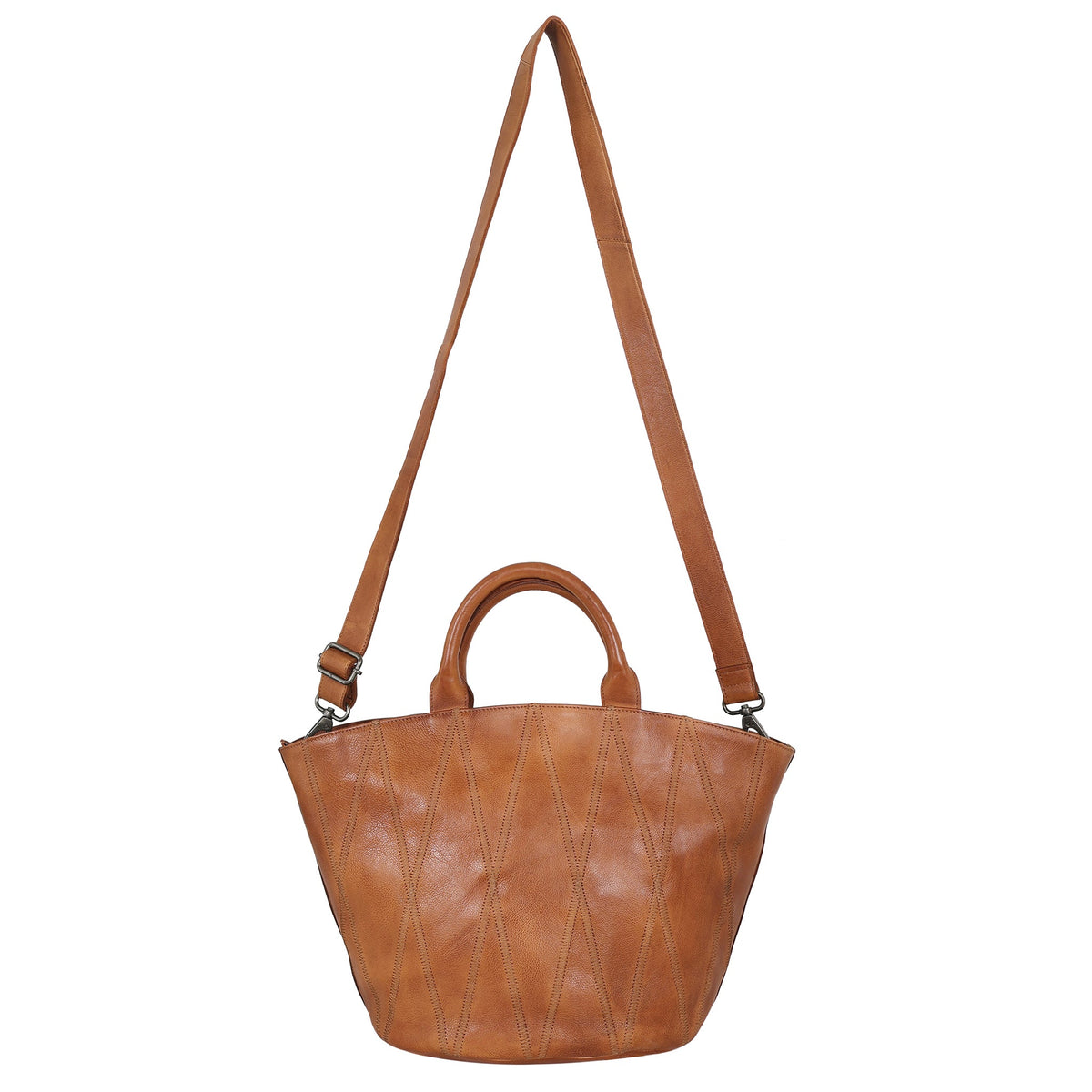 Claudia Diamond Leather Crossbody Bag