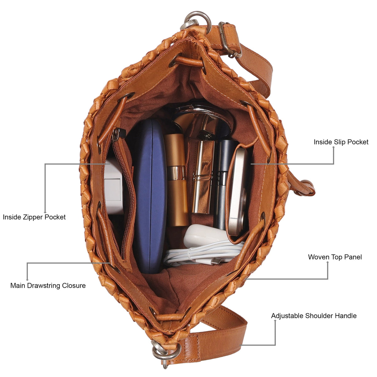Catalina Leather Crossbody Bag