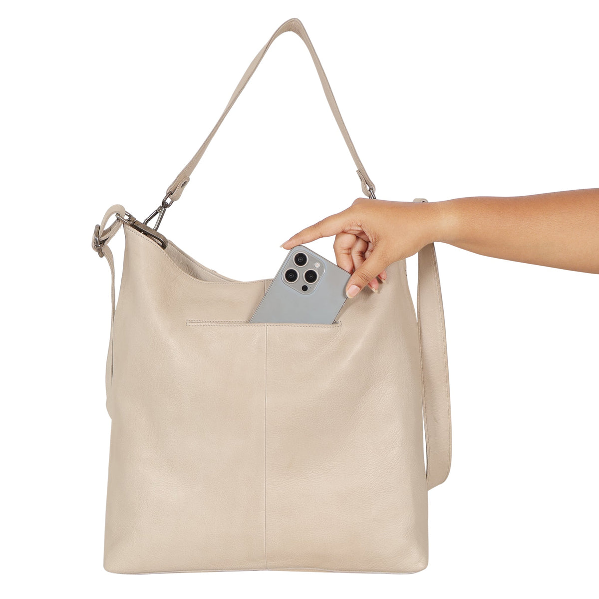 Bree Diamond Leather Shoulder Bag