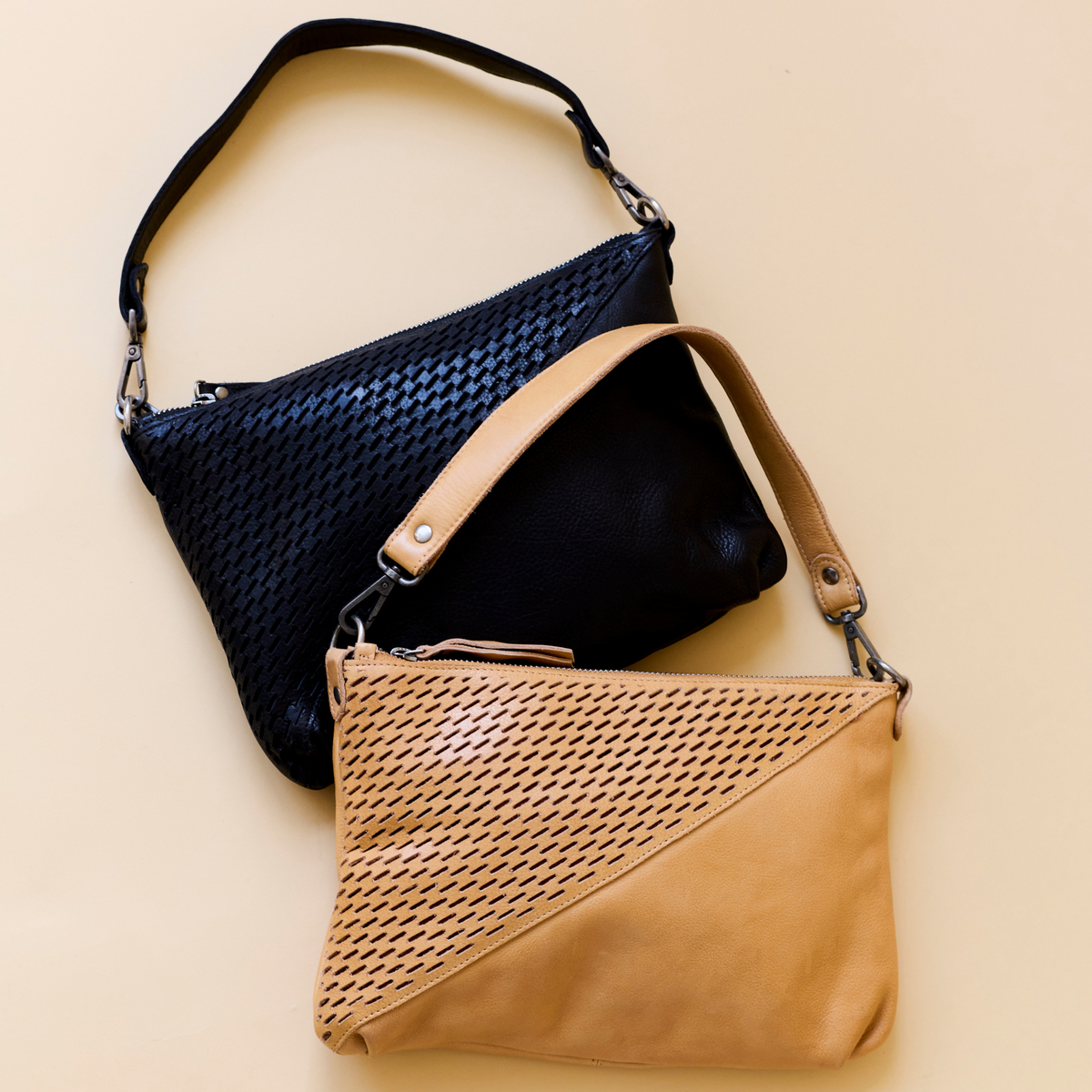 Stevie Laser Leather Crossbody Bag