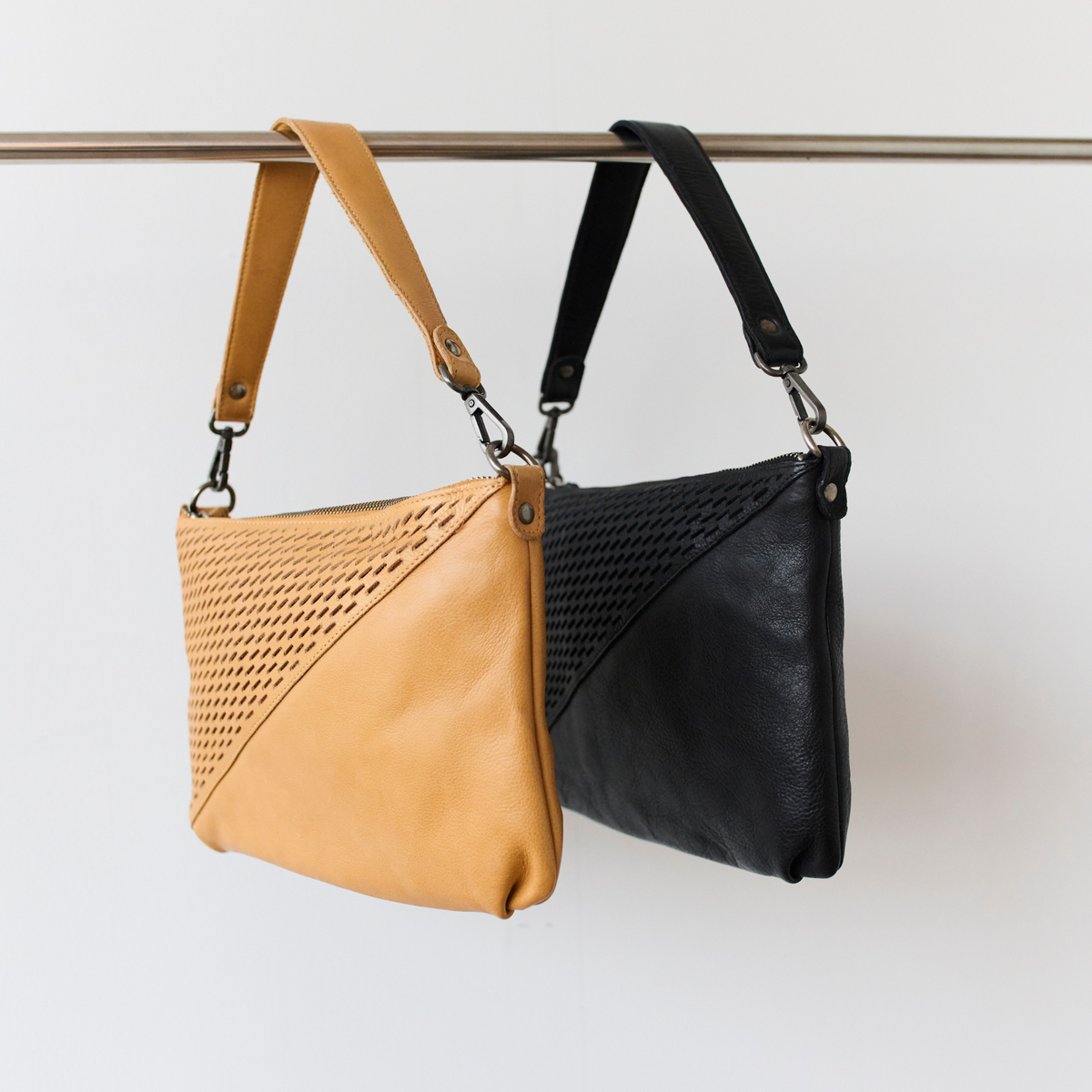 Stevie Laser Leather Crossbody Bag