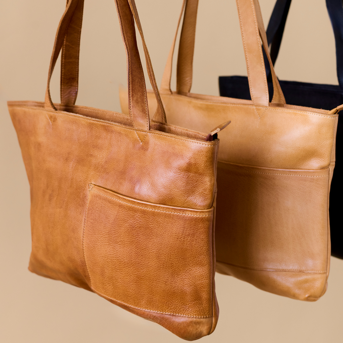 Noelle Leather Tote Bag