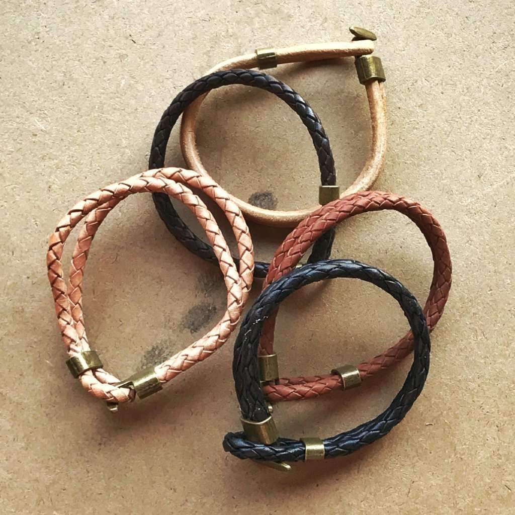Hook + Loop Leather Bracelets