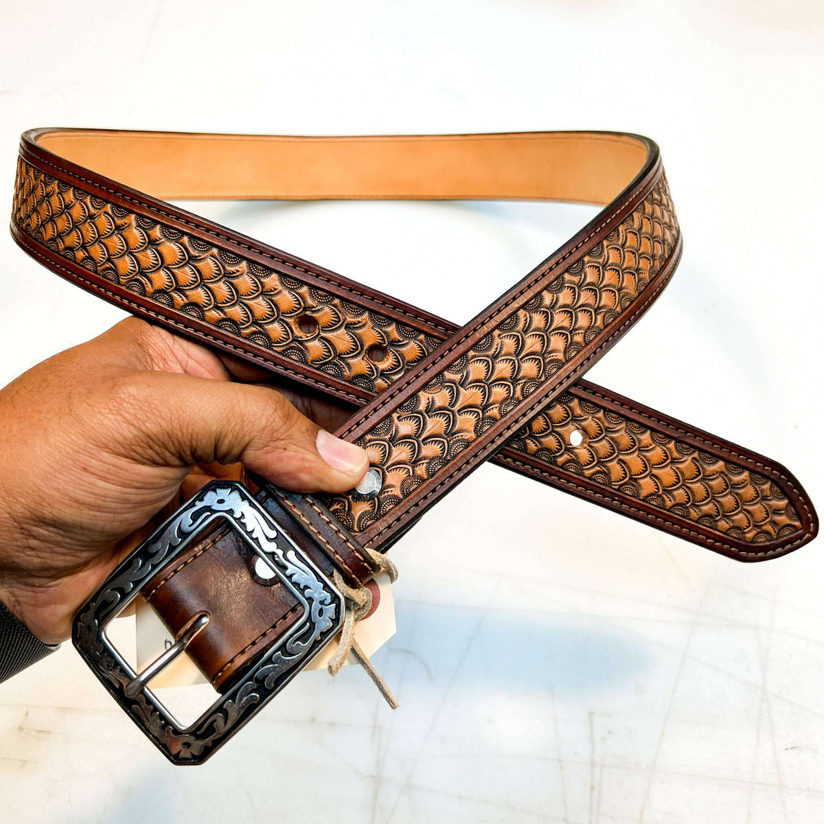Hand Stamped Belt