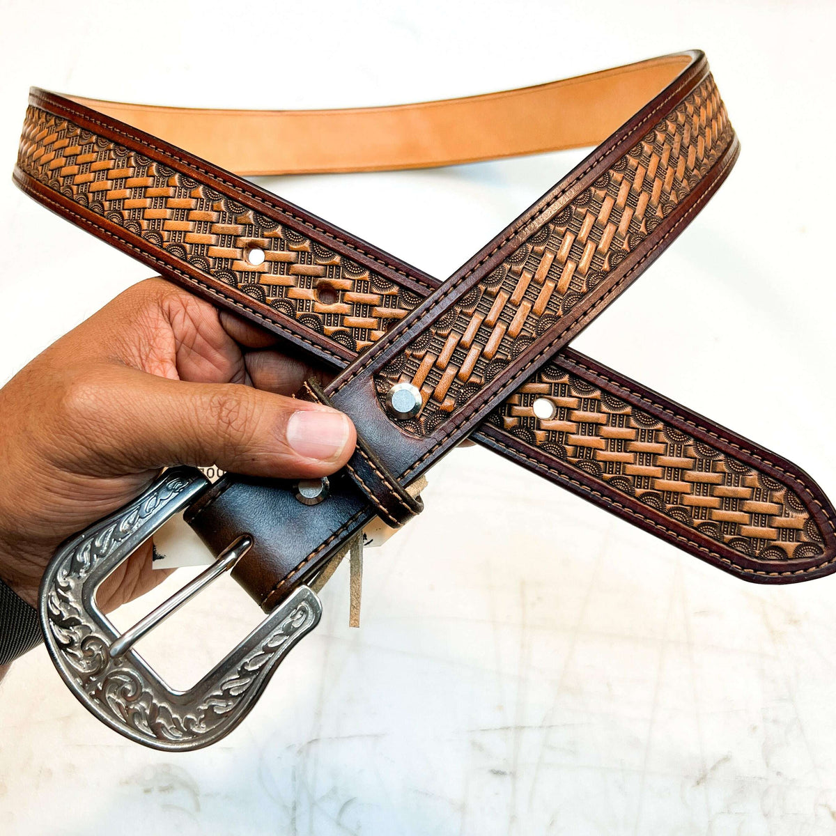 Hand Stamped Belt