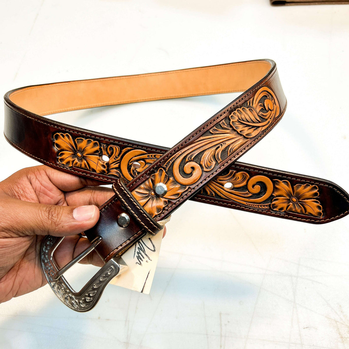 Hand Tooled Belt