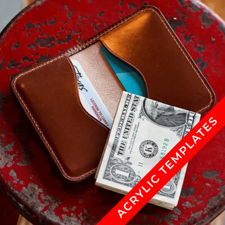 3-Pocket Bi-Fold Wallet Acrylic Template Set