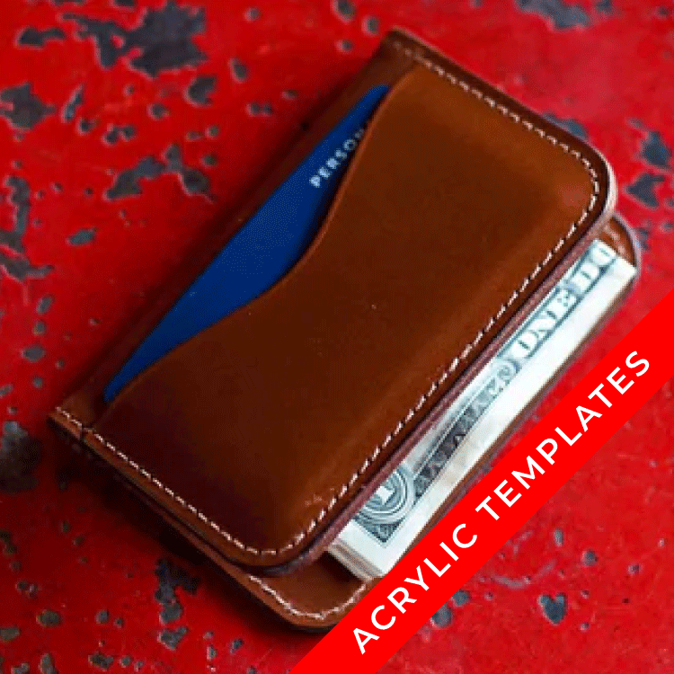 3-Pocket Bi-Fold Wallet Acrylic Template Set