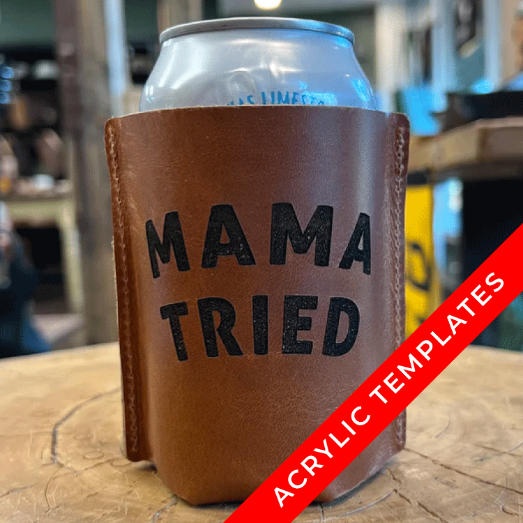 Leather Drink Can Wrap Acrylic Template